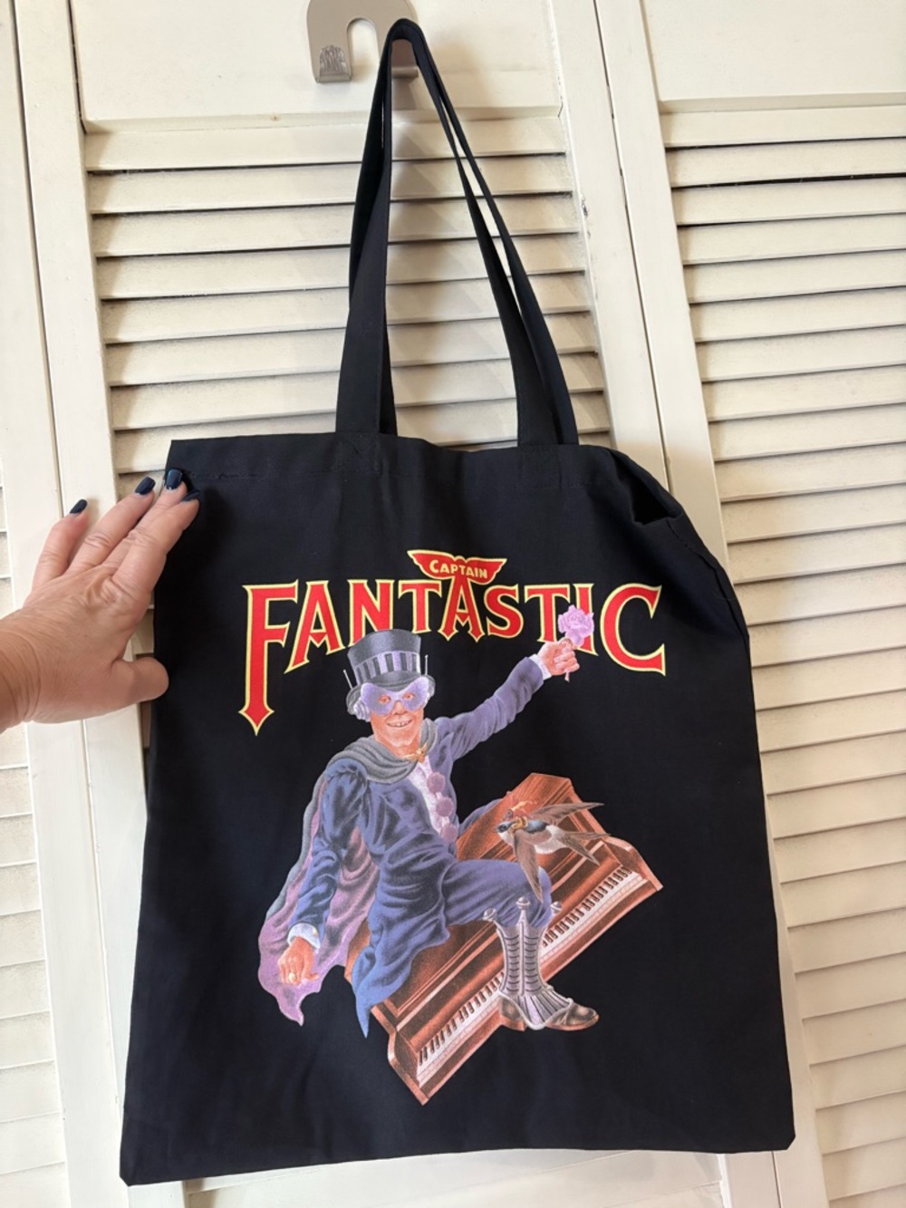 Original “ Elton John” Captain Fantastic “Final” Concert Graphic Black Tote Bag